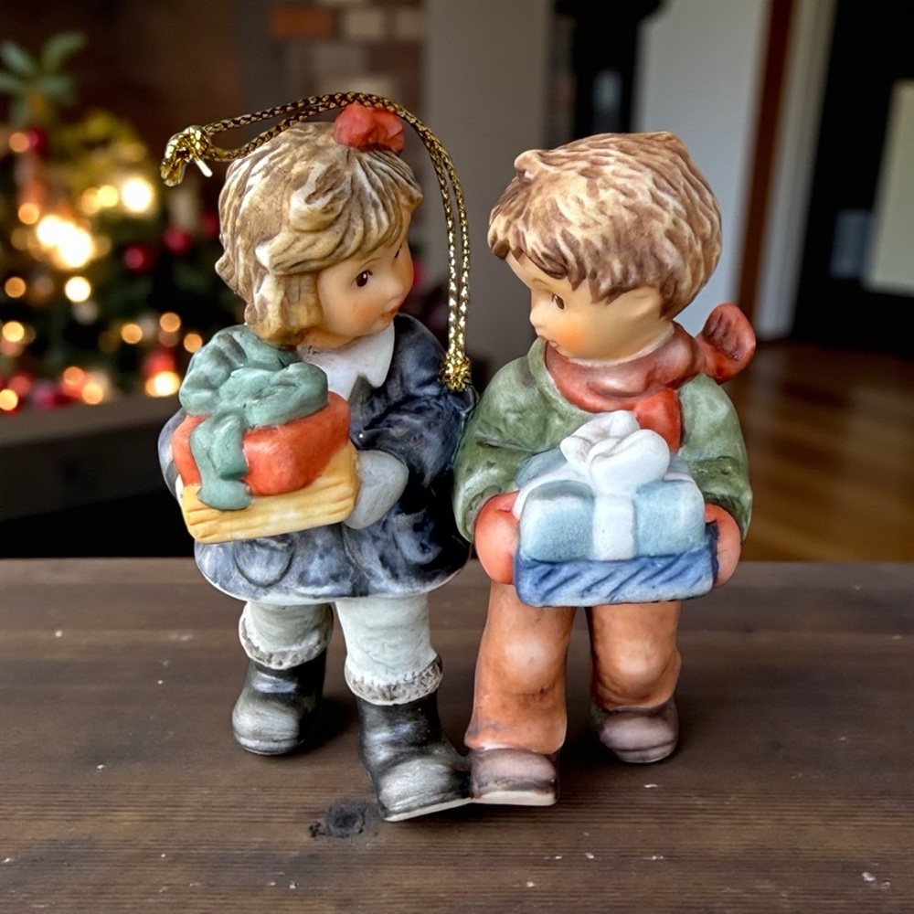 Curated Goebel Berta Hummel 2003 Annual Ornament Gifts for Grandma Boy & Girl